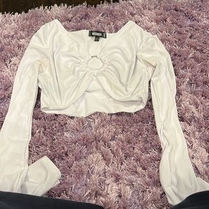 White long sleeve with ring top